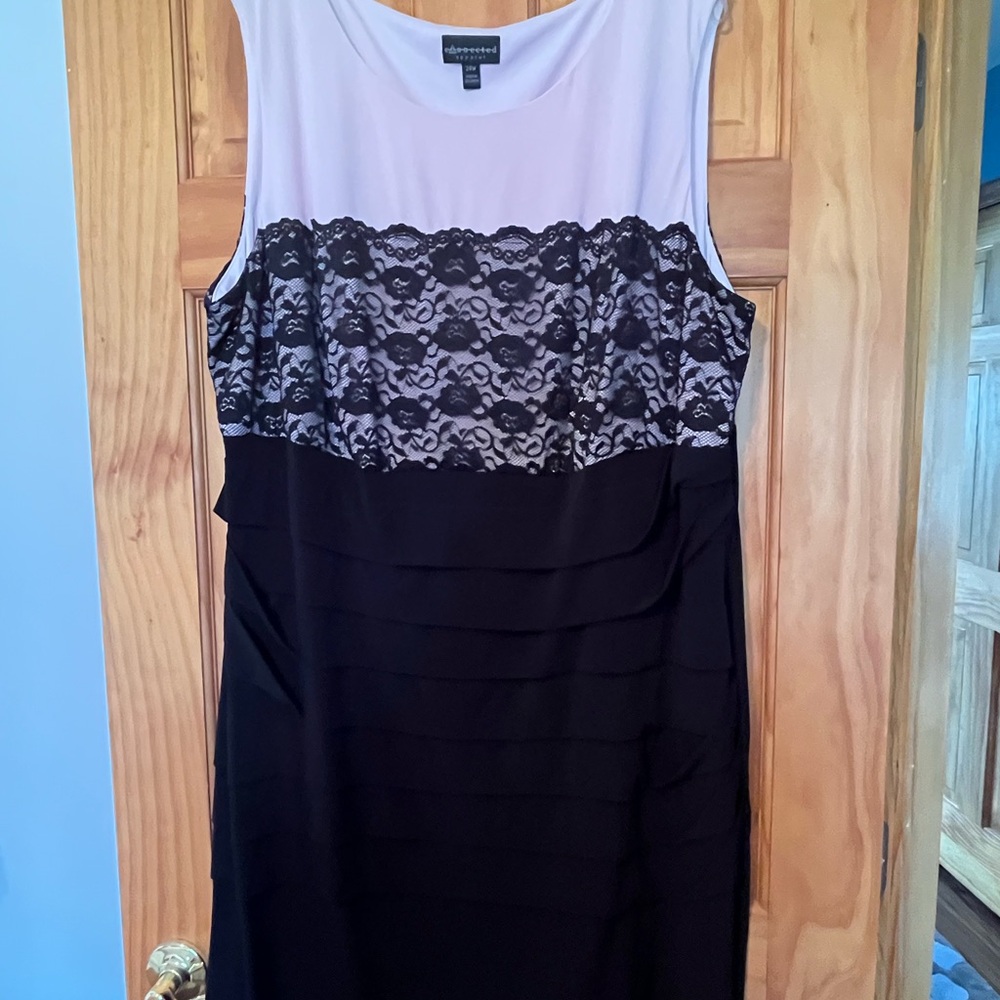 Black and White Lace Dress